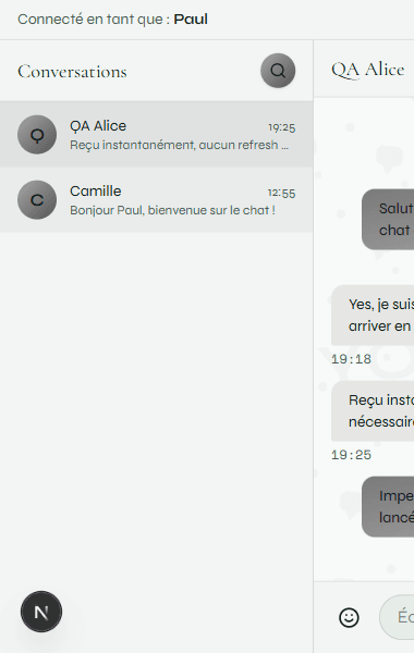 Widget en thème gris